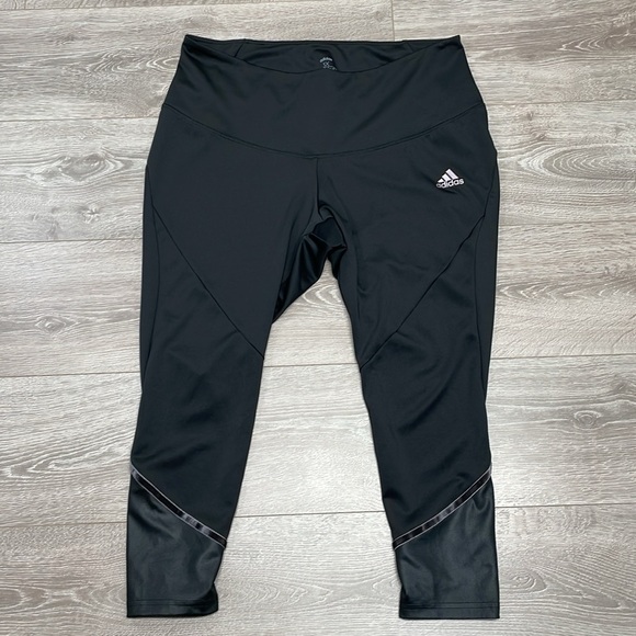 NEW Adidas Aeroready Glam On Black Training Tights Leggings 3X - Picture 7 of 16